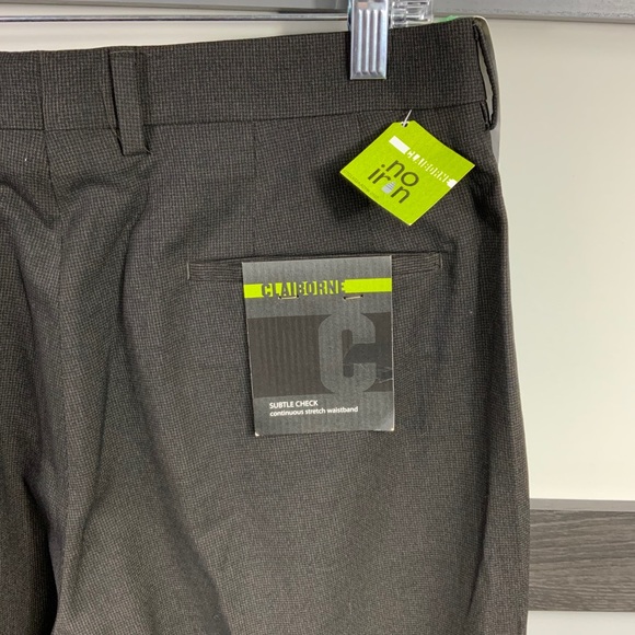 CLAIBORNE plain front chocolate pants no iron - Picture 6 of 11